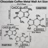 ICEWQOQU Metal Wall Art, Caffeine Molecule, Black Metal Wall Decor (21"x18"/54x45cm | 20"x18"/50x45cm) view 3
