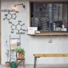 ICEWQOQU Metal Wall Art, Caffeine Molecule, Black Metal Wall Decor (21"x18"/54x45cm | 20"x18"/50x45cm) view 4