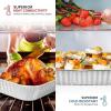 biocean Aluminum Pans 9x13 Inch 30 Pack, Extra Heavy Duty Foil Pans with Half Size Deep Steam Aluminum Tray Tin Foil Pans for Prepping Food, Storing Heating, Cooking, Baking, Roasting view 3