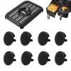 Chengziyue 8PCS Air Fryer Rubber Bumpers for Ninja Air Fryers, Upgraded Air Fryer Rubber Feet Silicone Rubber Tabs Sides Parts Tips for Ninja DZ201/DZ401/AD350CO/DZ090/DZ100 Foodi Air Fryer view 1