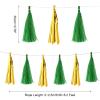 MECCANIXITY 20Pcs Gold,Dark Green Tassel Garland Banner with Rope Tissue Paper Tassels Party DIY Kits for Anniversary Wedding Birthday Party view 2