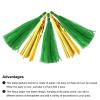 MECCANIXITY 20Pcs Gold,Dark Green Tassel Garland Banner with Rope Tissue Paper Tassels Party DIY Kits for Anniversary Wedding Birthday Party view 4