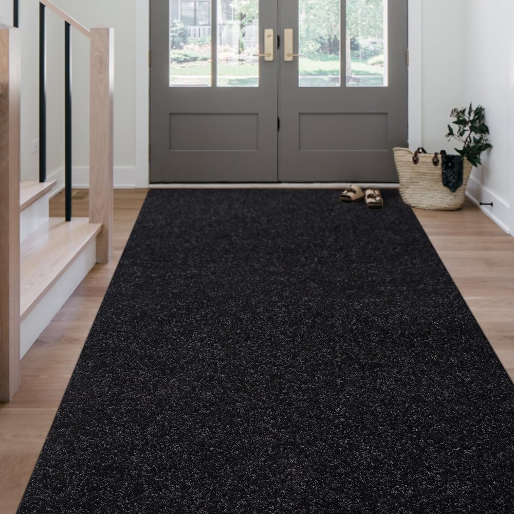 Morefany Outdoor/Indoor 3ft x 12ft Runner Rug, Hallway Custom Sizes Non-Slip Rubber Backing Area Runner Rugs Waterproof Carpet Rugs for Kitchen Entryway Balcony Garage Stair Laundry