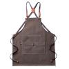UEAUY Waterproof Apron Men and Women Kitchen BBQ Chef Denim Apron with Large Pockets Grey view 1