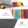 Diatomaceous Earth Bath Mat Bathtub Mat, Colorful Stripes Red Yellow Teal Green Wood Texture Quick Dry Non-Slip Diatomite Mud Bathroom Floor Rugs for Bath Tub Kitchen Absorbent Pad, 16x24 Inch view 3