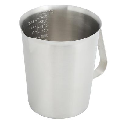 1500ml Measuring Cup, Stainless Steel Measuring Cup with Clear Scale, Metal Liquid Measuring Cup, Reusable Measuring Jug with Handle, Multifunction Measure Cup for Kitchen Cooking Baking