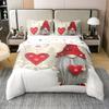 100% Organic Cotton Christmas Gnomes Bedding Sets Santa Claus Xmas Comforter Cover Merry Christmas Duvet Cover Set for Kids Boys Girls Winter Snow Holiday Style Bedspreads Cover Queen Size view 1