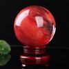 AtkitS Quartz Crystal Sphere Healing Ball Red Color Clear Beautiful 1 Piece (Size : 6cm) view 1
