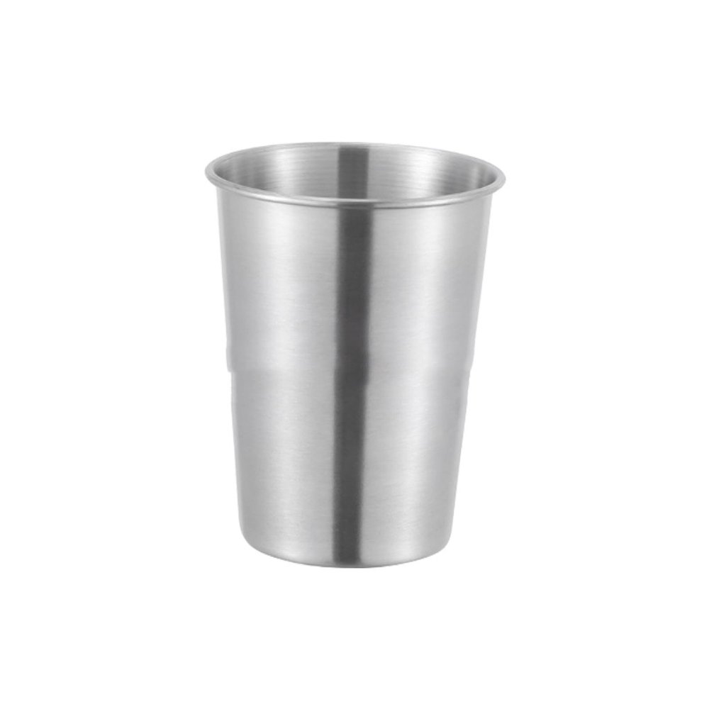 RILOOP Stainless steel cup, convenient cold drink cup, single-layer rolled beer glass 304Material(NaturalColor)