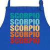 ThisWear Scorpio Horoscope Gifts For Men Retro Text Scorpio Word Art Zodiac Sign Two Pocket Adjustable Bib Apron Royal view 2