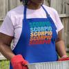 ThisWear Scorpio Horoscope Gifts For Men Retro Text Scorpio Word Art Zodiac Sign Two Pocket Adjustable Bib Apron Royal view 3