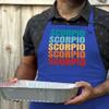 ThisWear Scorpio Horoscope Gifts For Men Retro Text Scorpio Word Art Zodiac Sign Two Pocket Adjustable Bib Apron Royal view 4