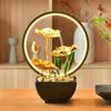TiCin USB Powered Tabletop Fountain with Natural Rocks and LED Ring Lights, Tabletop Humidifier, Humidifier for Bedroom, Home and Office Decor view 1