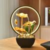 TiCin USB Powered Tabletop Fountain with Natural Rocks and LED Ring Lights, Tabletop Humidifier, Humidifier for Bedroom, Home and Office Decor view 2