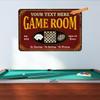 Chico Creek Signs Game Room Sign Red Aluminum Composite 8" x 12" (Standard), 18" (Premium) Retro Wall Mount view 4
