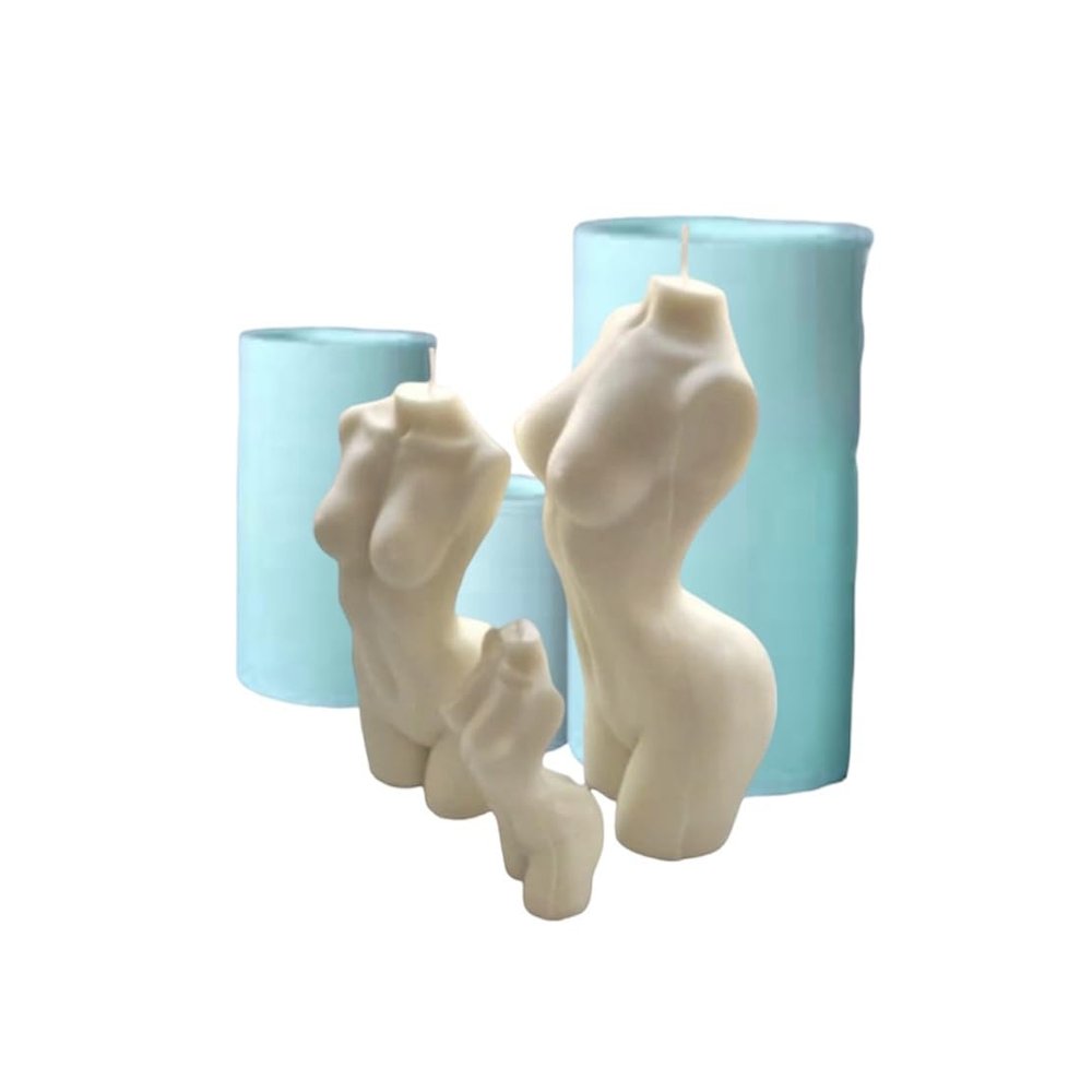 3D Body Mold, Woman Body mold, female body mold big size, naked body mold, Women Torso silicone candle mold (9,5 cm 3.75")