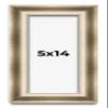 5x14 IN Shadow Box Frame Silver | 1.75 Inches Deep Real Wood Traditional Shadowbox Display Frame | UV Resistant Acrylic Front, Acid Free Backing, and Hanging Hardware | Dakota Picture Frame Style view 1