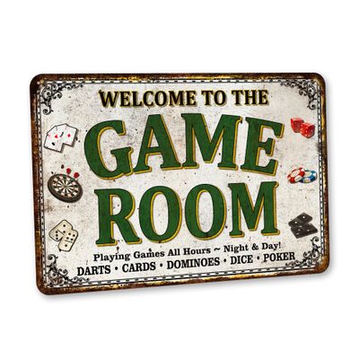 Game Room Sign Green Game Room Dcor Gaming Room Family Room Bar Man Cave Poker Room Dcor Game Room Wall Art Poker Dcor 108122001102