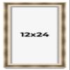 12x24 Shadow Box Frame Silver | 1.75 Inches Deep Real Wood Traditional Shadowbox Display Frame | UV Resistant Acrylic Front, Acid Free Backing, and Hanging Hardware | Dakota Picture Frame Style view 1
