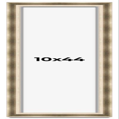 10x44 Shadow Box Frame Silver | 1.75 Inches Deep Real Wood Traditional Shadowbox Display Frame | UV Resistant Acrylic Front, Acid Free Backing, and Hanging Hardware | Dakota Picture Frame Style