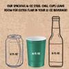 Steel Chill Cups 16 oz. Durable & Reusable Party Cups, Green, 180 Count view 3