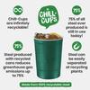 Steel Chill Cups 16 oz. Durable & Reusable Party Cups, Green, 180 Count view 4