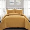 Lush Decor Ava Diamond Cotton Quilt California King Size 3 Piece Set King/California King Mustard - Yellow Bedding Set California King Quilt - Fall Quilts view 1