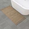 French Connection Nellore Bathroom Rugs, Woven and Beaded Bathroom Mats, Durable Bath Rugs, Thick Bath Mats for Bathroom and Shower Rugs, 26" x 49", Taupe view 1