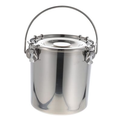 BESTonZON metal container with lid flour canister Oil Storage Container Sealed Canister Stainless Pot with Buckle glass storage jar glass cookie jars with lids High capacity 1