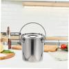 BESTonZON metal container with lid flour canister Oil Storage Container Sealed Canister Stainless Pot with Buckle glass storage jar glass cookie jars with lids High capacity 1 view 3