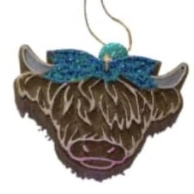 Highland Cow Car Freshie (lemon)