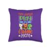 Babysitting and childcare designs Tiny Human Play and Cuddle Agent-Babysitter Throw Pillow, 16x16, Multicolor view 1
