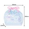 SANRIO Cinnamoroll Lunch Drawstring Bag - Blue, Reusable Lunch Bag - 3 Compartments, Leak Resistant, Stackable, Airtight view 3