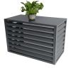 Air Conditioner Fence Screen Condensing Unit Protective Cover, Water Proof Dustproof Heavy Duty Window Ac Rack,aluminum Outdoor Privacy Ac Covers, Flower Stand ( Color : Gray , Size : 110x60x80cm ) view 1