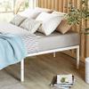 Best Price Mattress 18 Inch Metal Platform Bed Frame, Heavy Duty Steel Slats, White, Queen view 4