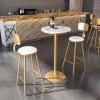 Modern Bar Table, Kitchen Dining Table Round Pub Table Dining Room Home Kitchen Table Bar Marble Top Table Tall Table (Table Height Optional) (Size : 55x75cm) view 2