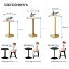 Modern Bar Table, Kitchen Dining Table Round Pub Table Dining Room Home Kitchen Table Bar Marble Top Table Tall Table (Table Height Optional) (Size : 55x75cm) view 3