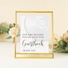 Calculs Please Sign Our Guestbook Decorative Sign Display Photo Holder Welcome Signage Dcor Gold Floating Picture Frame Party Table Top Wedding Inspo Gift Photobooth 10 Inches view 2