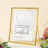 Calculs Please Sign Our Guestbook Decorative Sign Display Photo Holder Welcome Signage Dcor Gold Floating Picture Frame Party Table Top Wedding Inspo Gift Photobooth 10 Inches view 3