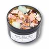 BlkGrlMagick Rose Quartz Self Love Manifestation Crystal Candle, Sea Salt and Orchid Scented Amazonite,Rose Petals, Hibiscus, Organic Soy Candles, Handmade, Black Owned Spiritual Gifts (8oz Tin) view 1