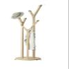 DLUXCA Adjustable Clothes Rack Coat Stand Layer Coat Free Standing Tree Wooden Coat and Branch Shape Modern Coat and Hat Stand for Bag Clothes Acc (Color : B) view 1