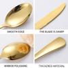 20 Piece Gold Silverware Flatware Set for 4 Checkered Handle Cutlery Set Include Fork Knife Spoon Exquisite Ergonomic Wedding Banquet Formal Occasions Everyday Household Best Gift Combo view 3