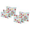 PATIKIL 3 Sizes Reusable Snack Bag Sandwich Bag, 2 Set/6Pcs Polyester Snack Sack Easy Open Zipper Washable Portable, Cake Pattern Green view 1