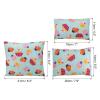 PATIKIL 3 Sizes Reusable Snack Bag Sandwich Bag, 2 Set/6Pcs Polyester Snack Sack Easy Open Zipper Washable Portable, Cake Pattern Green view 2