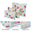 PATIKIL 3 Sizes Reusable Snack Bag Sandwich Bag, 2 Set/6Pcs Polyester Snack Sack Easy Open Zipper Washable Portable, Cake Pattern Green view 4