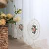 AZIMUZIXI White Lace Embroidery Sheer Curtains 102 Inch Long,Romantic Elegant Embroidered Floral Semi Sheer Voile Curtains for Living Room Bedroom Wedding Backdrop 2 Panels Set,Each W100 x L102 Inch view 3