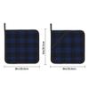 2 Pack Navy Blue Tartan Plaid Pot Holders with Hanging Loops,Heat Resistant Countertop Hot Pads, Contry Style Potholder Set for Kitchen Baking Chef Barbeque,Square,8x8 inch view 3