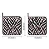 2 Pack Pink Zebra Print Pot Holders with Hanging Loops,Heat Resistant Countertop Hot Pads, Contry Style Potholder Set for Kitchen Baking Chef Barbeque,Square,8x8 inch view 3