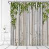 HYKHYK Bamboo Shower Curtain Japanese Asian Green Leaf Plant Nature Fabric Bathroom Curtain Set with Hooks(67" Wx70 H) view 2