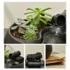 Tabletop Water Fountain Ceramic Tabletop Fountain for Indoor and Outdoor Table Desk Office Patio Black Ceramic Fountain with Pumps and Wooden base Office Relaxation Meditation Fountain ( Color : 1 ) view 4
